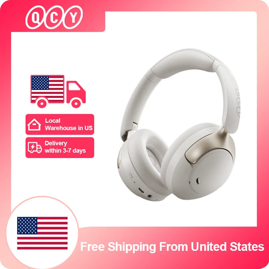 QCY H3 Pro ANC Wireless Headphone 50dB Noise Canceling Hi-Res Spatial Audio Earphone with LDAC Bluetooth 5.4 Over Ear Headset
