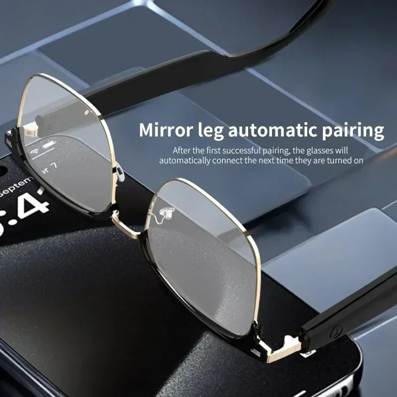 All-in-One Smart Glasses: Bluetooth Audio, Photochromic, Interchangeable Lenses, Touch, Mag Charging, Stylish Acetate