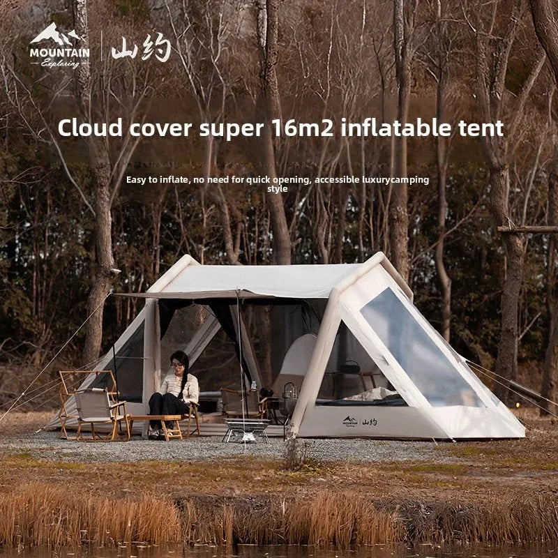 Outdoor Camping Cloud Cover Automatic Inflatable Tent A Tower Canopy Outdoor Camping Large Rainproof Sunshade Shelter