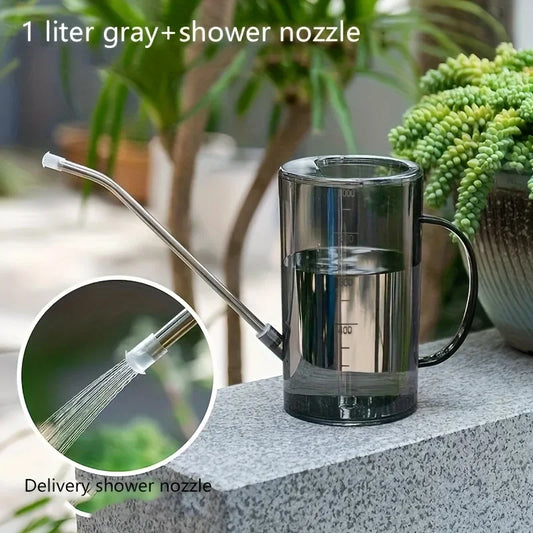 1pc Stainless Steel Watering Can, Long Spout with Measure Marks, Durable Garden Tool for Plants & Flowers