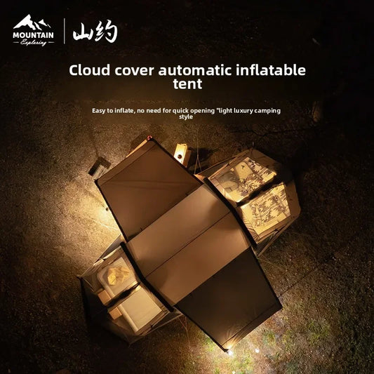 Outdoor Camping Cloud Cover Automatic Inflatable Tent A Tower Canopy Outdoor Camping Large Rainproof Sunshade Shelter