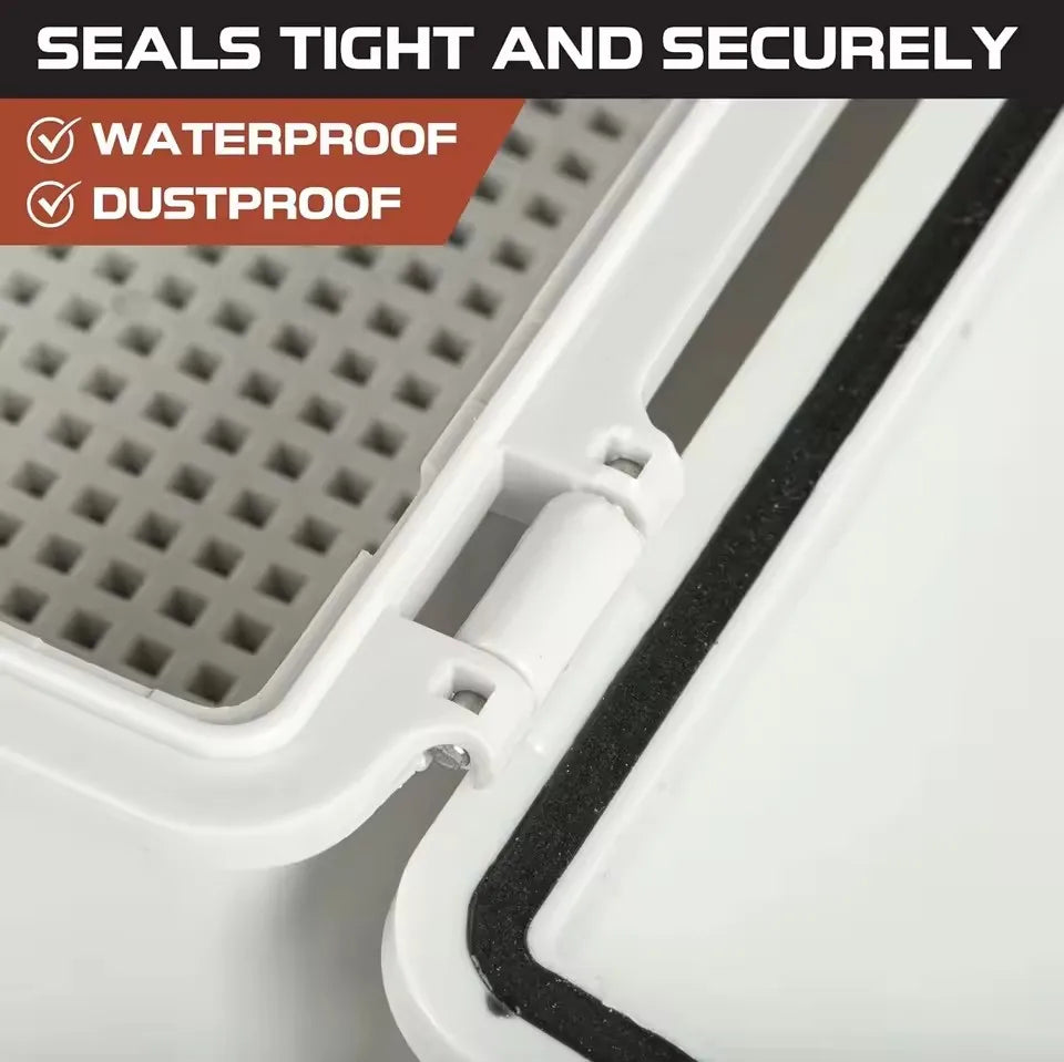 IP67 Waterproof Gray/Transparent Cover Enclosure Junction Box ABS Plastic Outdoor Electronic Instrument Hinge Case for Electric