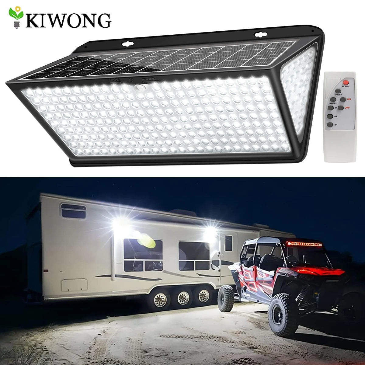 Solar Lights Outdoor Waterproof Motion Sensor 258 LED Solar Flood Light Solar Security Wall Lights with 3 Modes IP65 Waterproof