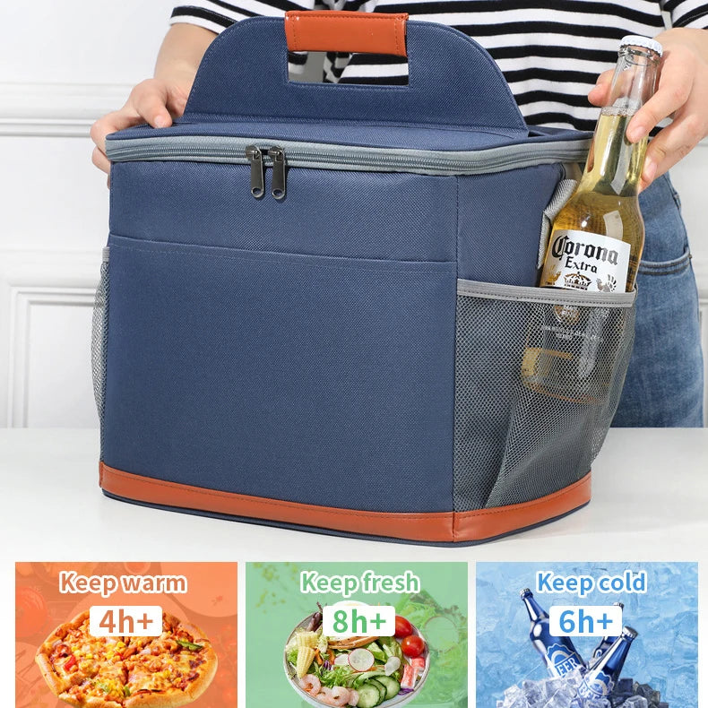 Insulated Thermal Cooler Bag Beer Lunch Bag Outdoor Cooler Box Foods Drink Storage Leakproof Picnic Camping Bags Camping Fridge