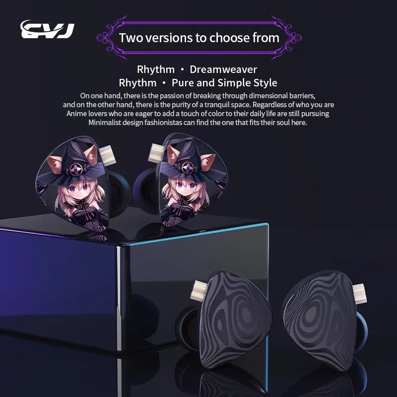 CVJ Night Elf Dual-Channel 3 Dynamic Driver In-Ear Wired HIFI Headphones High-Quality Earbuds with Microphone 3.5mm