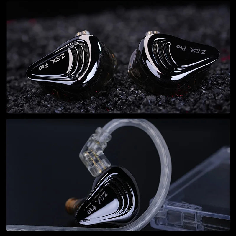 KZ ZSX Pro 5BA+1DD 6 Driver Hybrid in-Ear HiFi Earphones, in Ear Earbuds, in-Ears Headphones for Audiophile Musicians