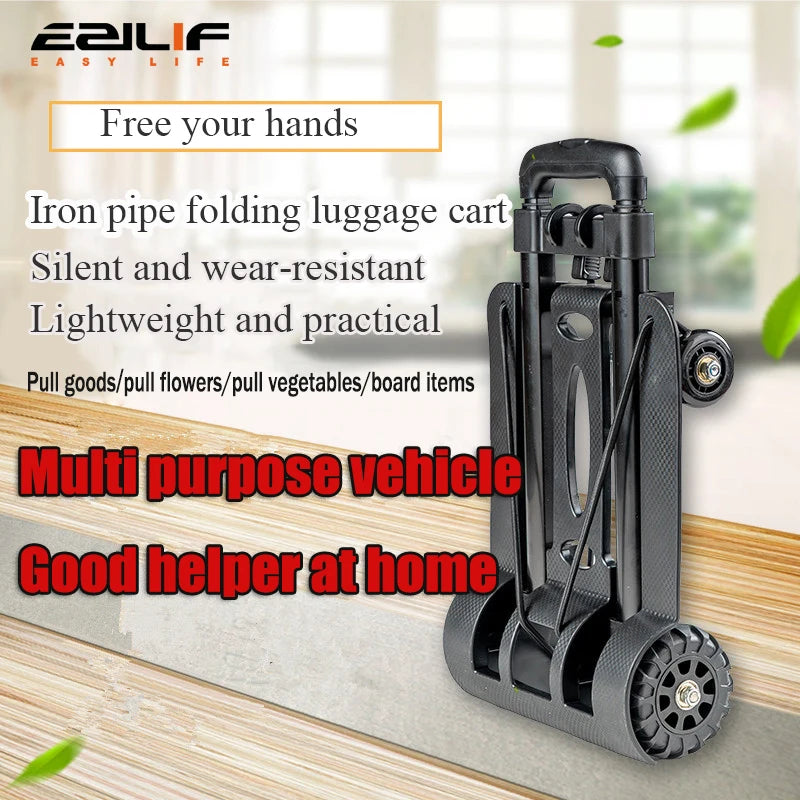 2/4-wheel foldable trolley truck, portable shopping cart, household grocery truck, small cart, garden cargo truck