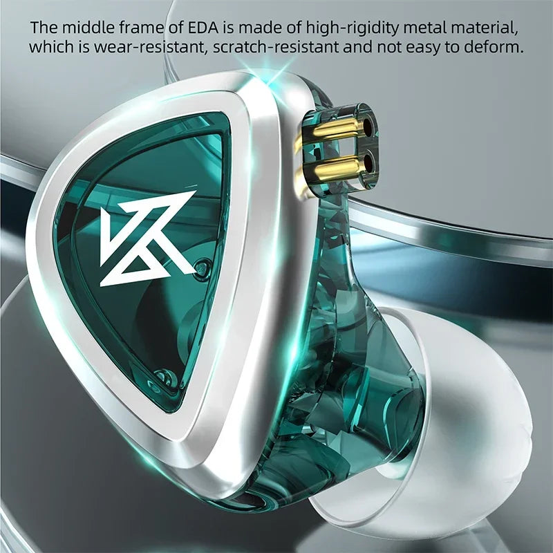 KZ EDA TWS In-ear Dual Magnetic Coil Combination HIFI Headphones with Interchangeable Cable for Computer Gaming and Music Use