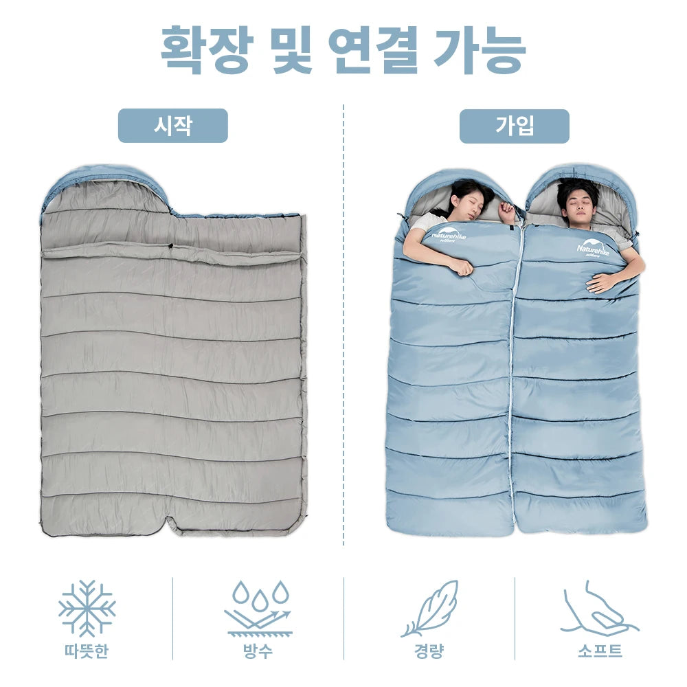 Naturehike U Series Sleeping Bag 150 250 350 250s 350s Camping Bags Ultralight Waterproof 4 Season Warm  for Outdoor Traveling