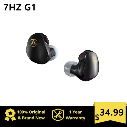 7HZ G1 Headphone 10mm Dynamic Driver In-Ear Monitor Hifi Music earphones with Stable and Reliable 0.78mm 2-Pin Replaceable Cable