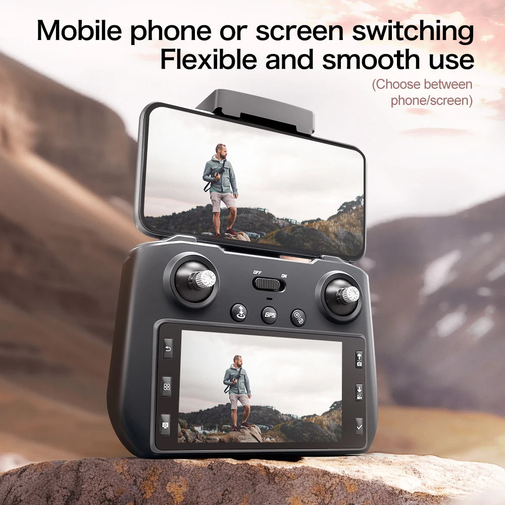 XT808 Pro MAX GPS Drone Professional 1080P HD Light Flow Camera Aerial 5G Brush Avoiding Obstacle Large Screen Mavic Mini Drones