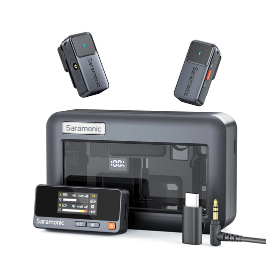 Saramonic Air Wireless Lavalier Microphone for iPhone Android, Noise Cancelling, 300M, Mini Microphone for Tiktok Youtube