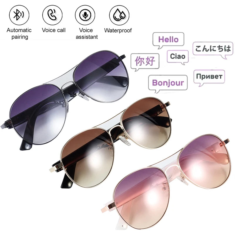 Smart Bluetooth Sport Audio Glasses Wireless Call Music Playback Earphone Anti Blue Light UV Protection Sunglasses for Men Women