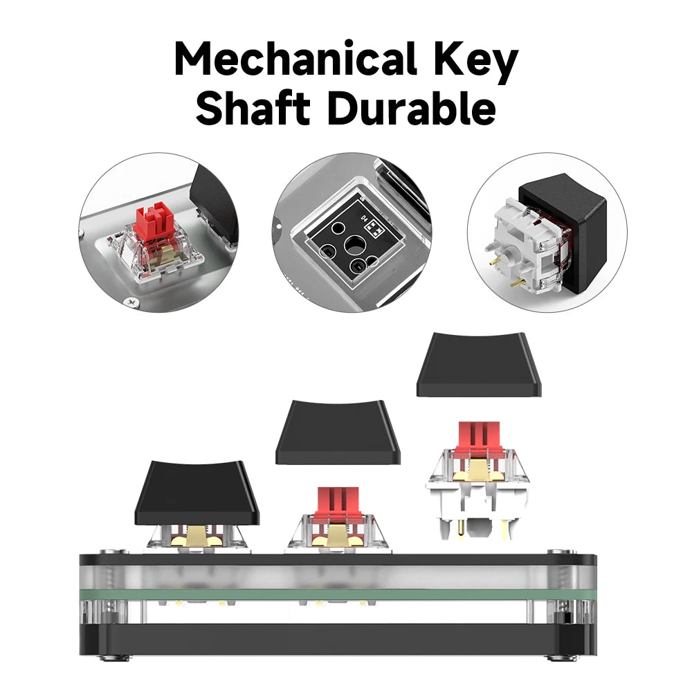 Macropad Macro Programming Keyboard RGB Mini Hot Swap Gaming Custom Knob Keypads Red Switch 3 Keys Knob For Photoshop Multimedia