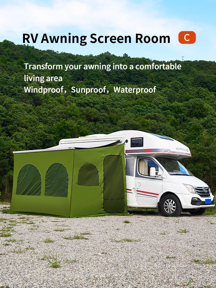 Campervan Tent, Caravan awning tent, RV awning screen room, family room, camper privacy room, awning tent van tent sunshade
