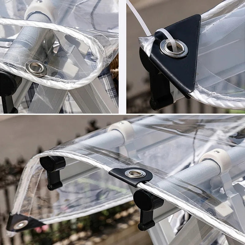 0.35mm Transparent PVC Tarpaulin Pergola Waterproof Canvas Garden Succulent Plants Rain Shelt Window Balcony Rainproof Cloth