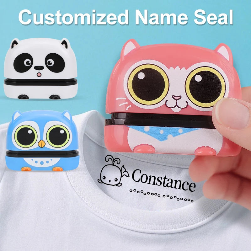 ‌Personalized Baby Name Stamp Set - Custom Waterproof Ink Seal for School, Travel & Kindergarten, Durable Non-Fading Toy Gift