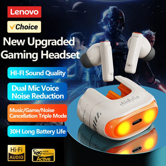 Lenovo LP27 Earbuds Wireless Bluetooth 5.4 HIFI Stereo Sound Low Latency Headphones Noise Reduction Sport Gaming Earphones Gift
