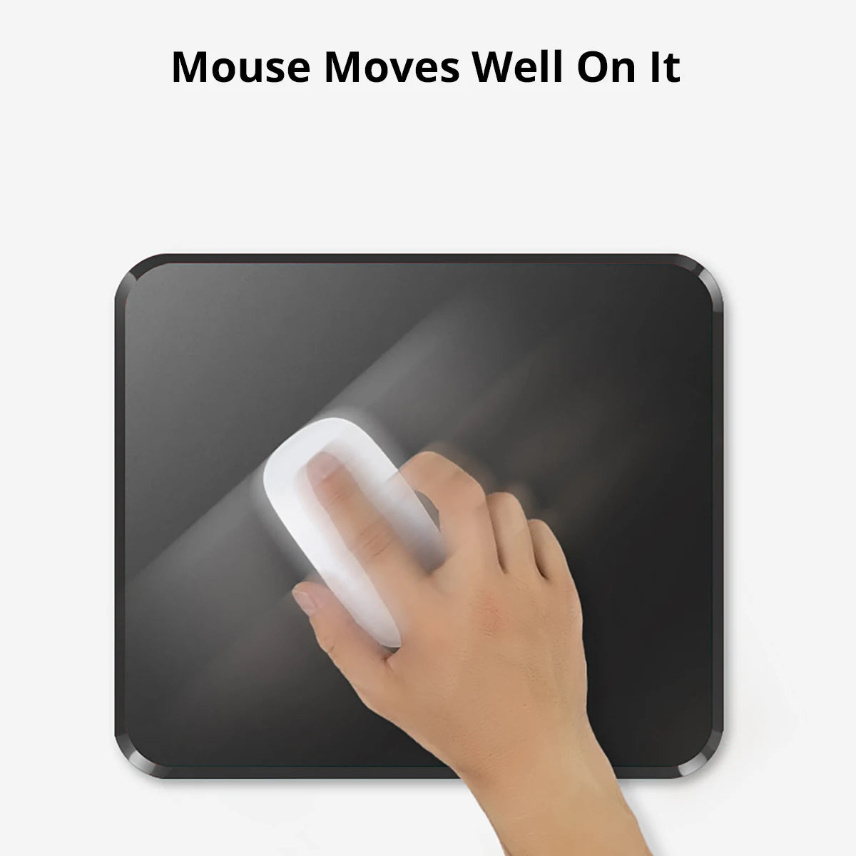 Rigid Mouse Pad Hard Small Mouse Mat for Bed Sofa Durable Plastic Mousepad with Anti-slip Stickers Multi-size Fast Delivery