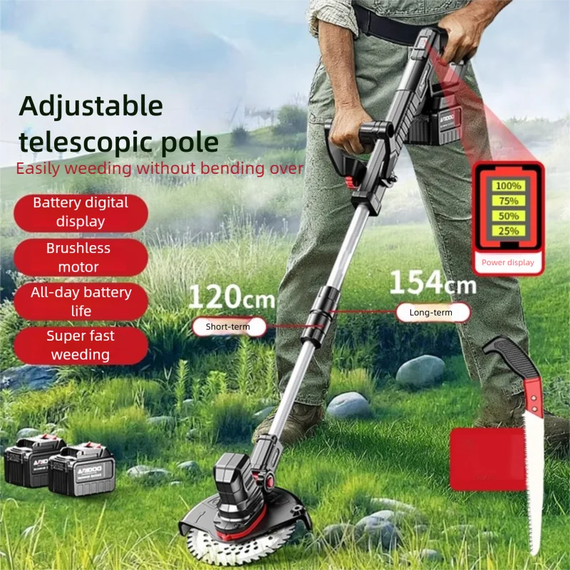 Multifunctional Agricultural Lawn Mower Electric Lawn Mower Small Household Rechargeable Lithium Battery Weeding Machine