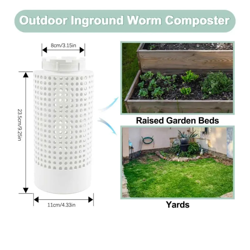 1Pcs Outdoor Compost Bin, Underground Worm Farm Compost Bin Kit for Home Raised Flower Beds