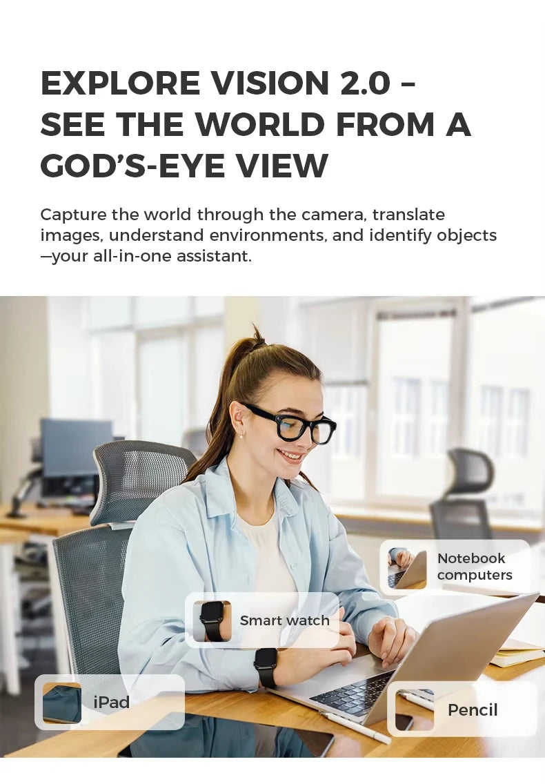 Xiaomi M01 AI Smart Glasses 500W HD Camera Multifunctional Seeing Knowing AI Translation ENC Noise Cancelling Sports Sunglasses