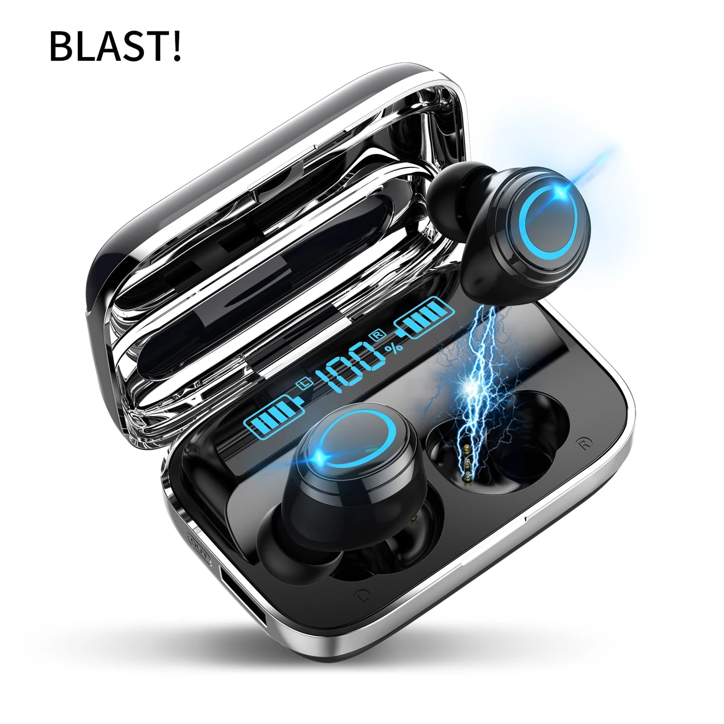 Newest BLAST! i09 Earphones TWS True Wireless Stereo Sports Bluetooth Headphones noise reduction LED Display Wireless Earbuds