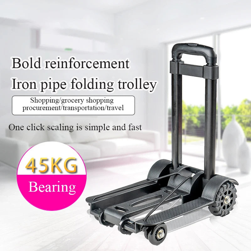 2/4-wheel foldable trolley truck, portable shopping cart, household grocery truck, small cart, garden cargo truck