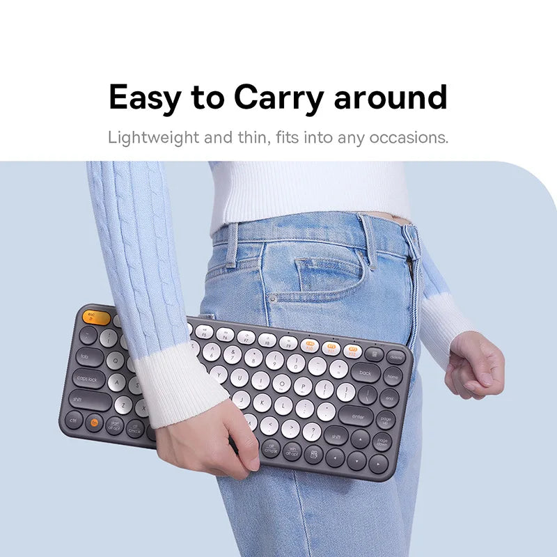 Baseus K01 Bluetooth Wireless Keyboard for MacBook for iPad Air Pro PC Tablet Laptop 84 Key Slim Three Mode 2.4G Silent Keyboard