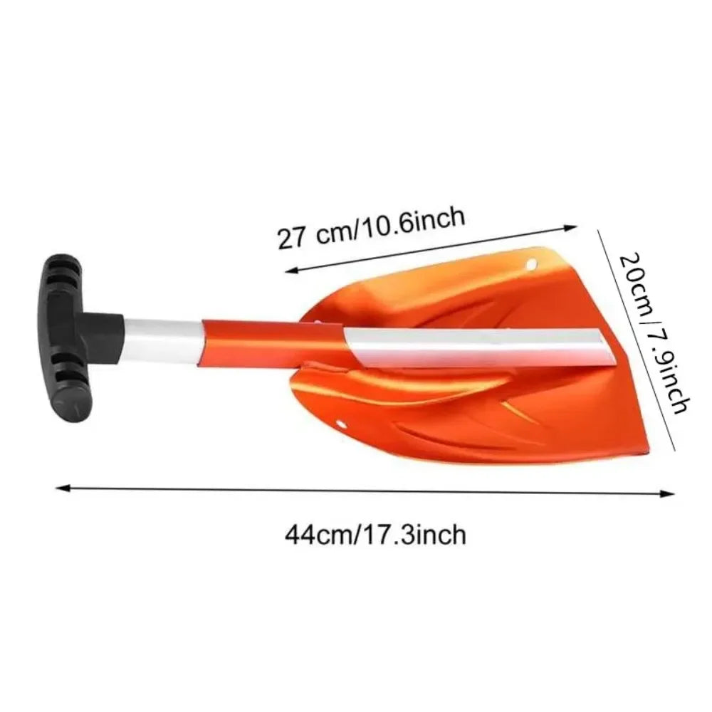 Detachable Telescopic Winter Snow Ice Shovel Portable Aluminium Alloy Collapsible Snow Shovel Outdoor Courtyard Cleaning Tool