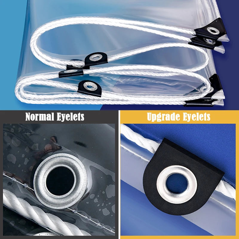 0.35mm Transparent PVC Tarpaulin Pergola Waterproof Canvas Garden Succulent Plants Rain Shelt Window Balcony Rainproof Cloth