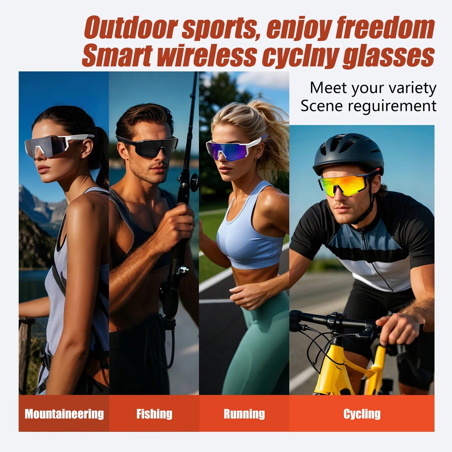 LIGE Cycling Outdoor Sport Bluetooth Call Smart Sunglasse Mountain Bike Glasses Driving Climbing Road Fishing Motorcycle Goggles