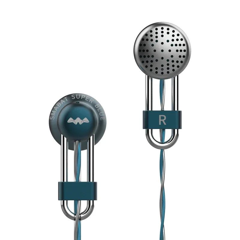 Smabat Super Blue Flagship in-ear Headphones High Sound Quality Labyrinth Acoustic Structure Wired Hifi Music