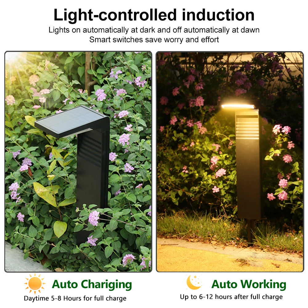 Super Bright Solar Powered Pathway Lights Outdoor Waterproof Landscape Lighting 2 Modes Driveway Sidewalk Walkway Garden Decor