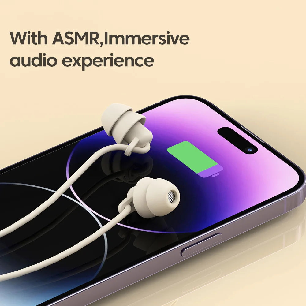 3.5MM/Type C Wired Earphone In-Ear Sleeping Headphone Noise Cancelling Handsfree Headset USB C Jack Earbuds For iPhone15 Samsung