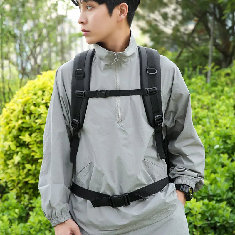 New Travel Waterproof Fishing Large Backpack Large Capacity New Hiking Mountaineering Bag Short-distance Travel Men's Backpack