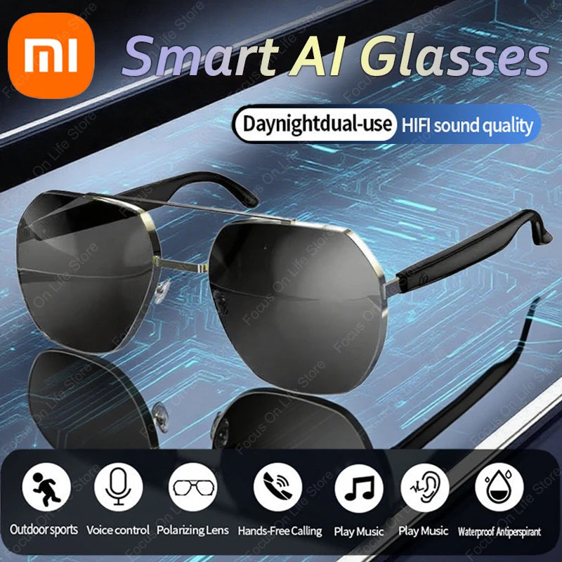 Xiaomi Smart AI Bluetooth Glasses Multifunctional Talking Business TWS Bluetooth Headset Ultra-long Battery Life Smart Glasses