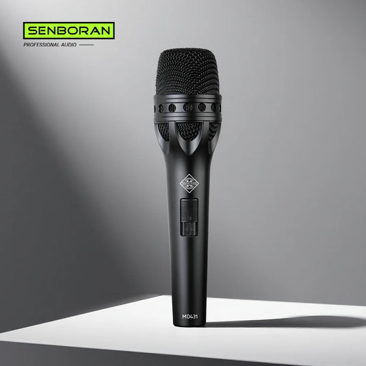 Senboran MD431 Karaoke Microphone Handheld Professional Wired Dynamic Microphone Clear Voice Mic for Vocal Music Performance