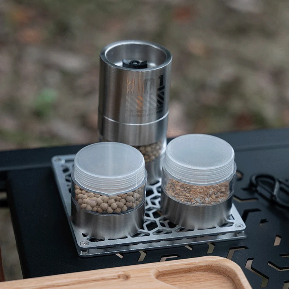 WELLHIKE Double Layer Camping Insulation Mat Aluminum Alloy Outdoor Square Coaster Metal Tableware Mat Supplies for Hot Dish Pot