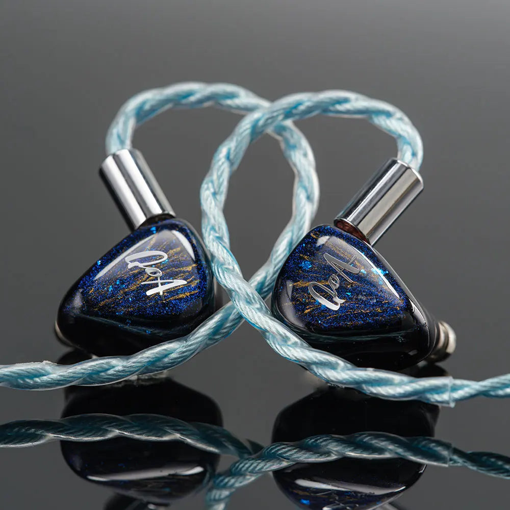 New QoA Cloud Scape Headphone 1 Dynamic + 1 Planar  In Ear Earphone 3.5mm 4.4mm Plug Earbuds For HiFi Wired Headset Cable IEMs