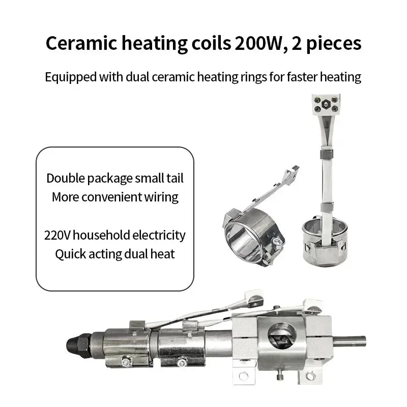 ZTEM Micro Plastic Extruder 220v Single Screw rubber powder 3D Printing Line PE PP ABS Extruder Extrusion Processing Tools