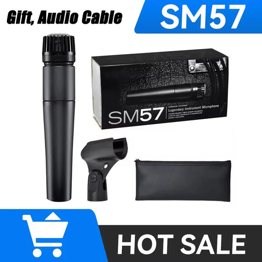 Metal SM57 Cardioid Dynamic Microphone For Stage Singing Professional Wired Microphone for Shure Karaoke BBOX Recording Vocal