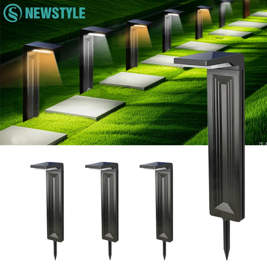 Super Bright Solar Powered Pathway Lights Outdoor Waterproof Landscape Lighting 2 Modes Driveway Sidewalk Walkway Garden Decor