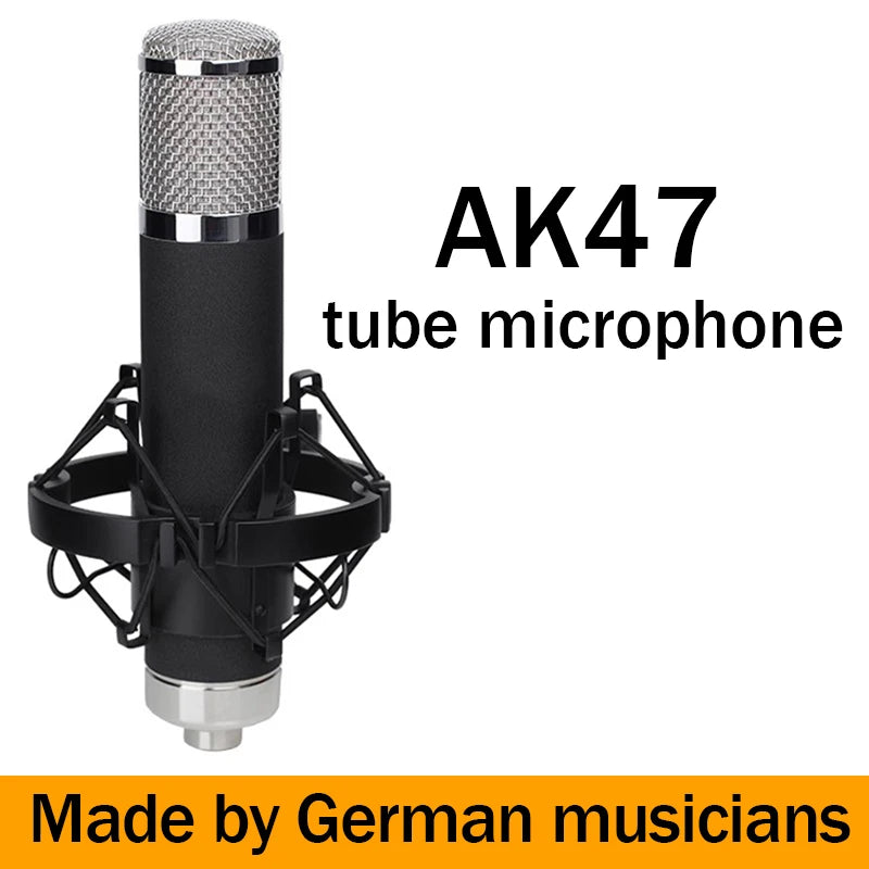 AK47 Electronic tube microphone pro audio broadcast  Recording Vocal studio recording equipmen condensador for pc  microphone