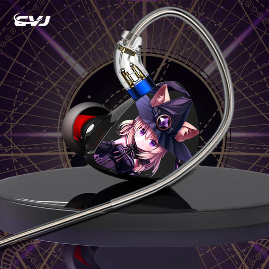 CVJ Night Elf Dual-Channel 3 Dynamic Driver In-Ear Wired HIFI Headphones High-Quality Earbuds with Microphone 3.5mm