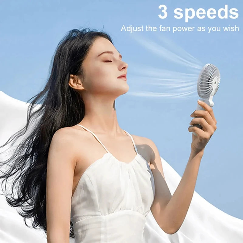Umbrella Clip Fan 3-Speed Adjustment Portable Handheld Fan Rechargeable Summer Cooling Fan for Outdoor Umbrella