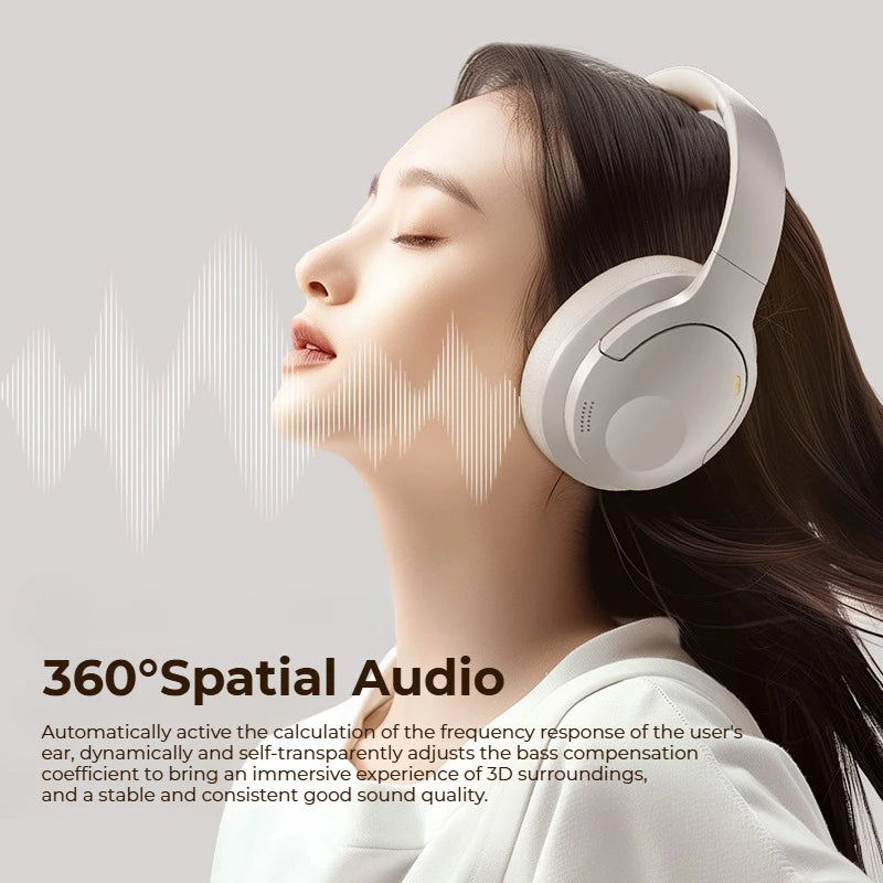 Sansui TD46 50dB ANC Wireless Bluetooth 5.4 Headphones Active Noise Cancellation Headsets Over-ear Earphones with Detachable Mic