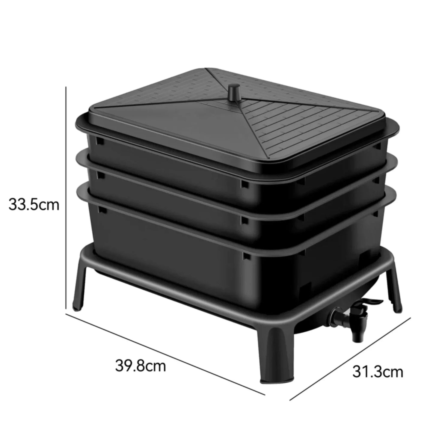 Worm box Compost bin Gardening Garden Outdoor organic fertilizer Household food waste Homemade earthworms Worms