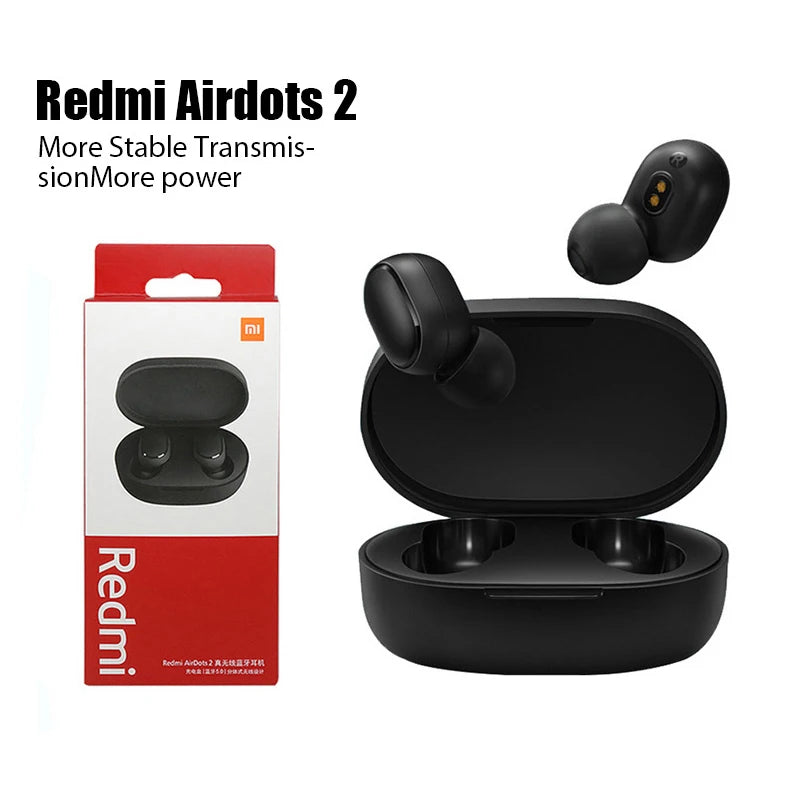 New Original Xiaomi Redmi AirDots 2 Fone Wireless Earphone Bluetooth Headphones Mi Ture Wireless Headphones In-Ear Earbuds