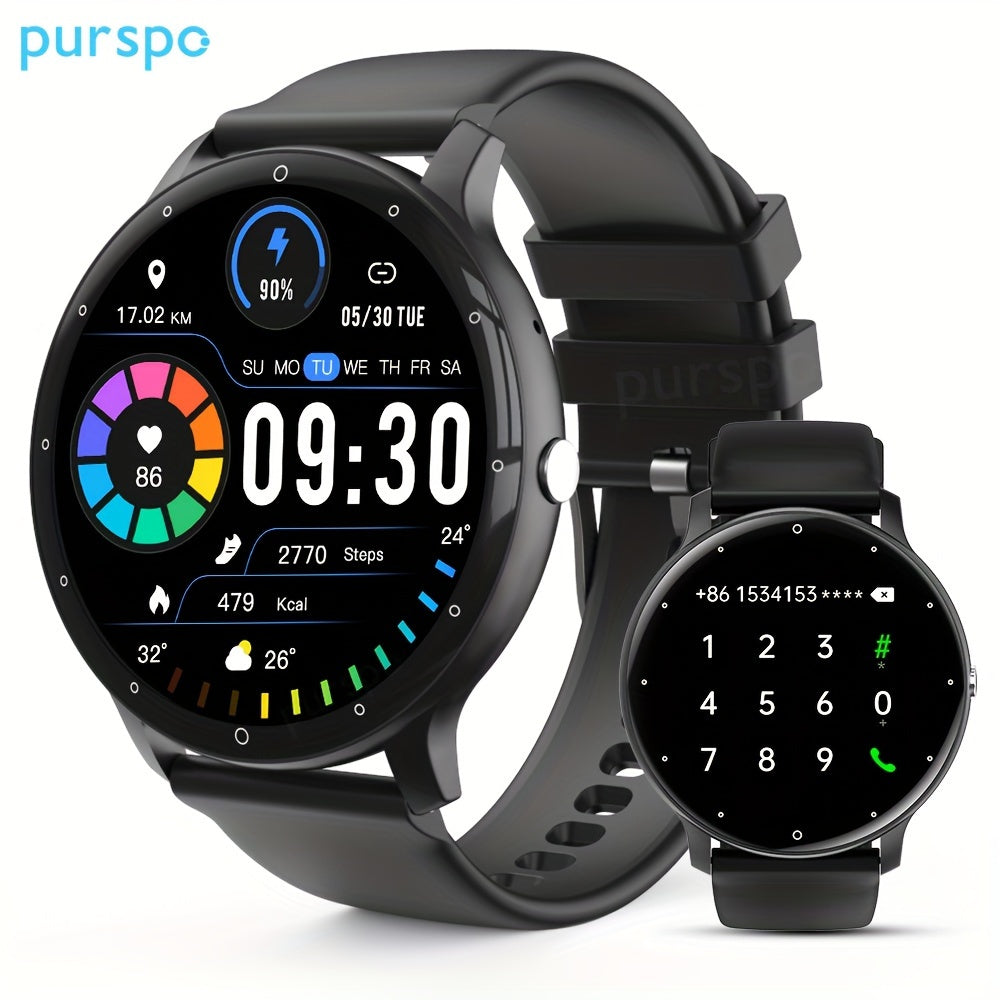 Purspo Smart Watch (Making/Answer Call) for Women Men, Wireless Calling Smartwatch with Multi-Sport Mode, Weather Forecast, Ai Voice Control, Music Playing Control, Sport Watch Compatible for iPhone And Android Phones